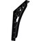 Ekena Millwork Tristan Wrought Iron Bracket, (Triple center brace), Powder Coated Black 2"W x 12"D x 15"H BKTM02X12X15TTN - alternate 1